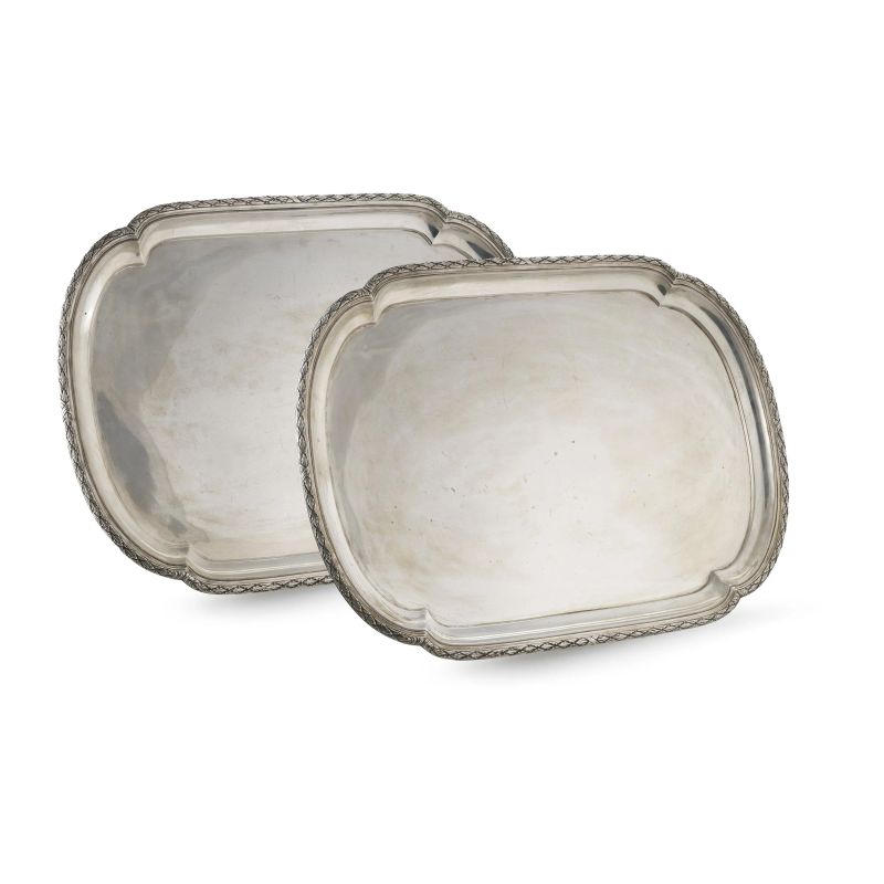 PAIR OF SILVER TRAYS, MILAN, 20TH CENTURY, MARKS OF MIRACOLI  - Auction Italian and european silvers - Pandolfini Casa d'Aste