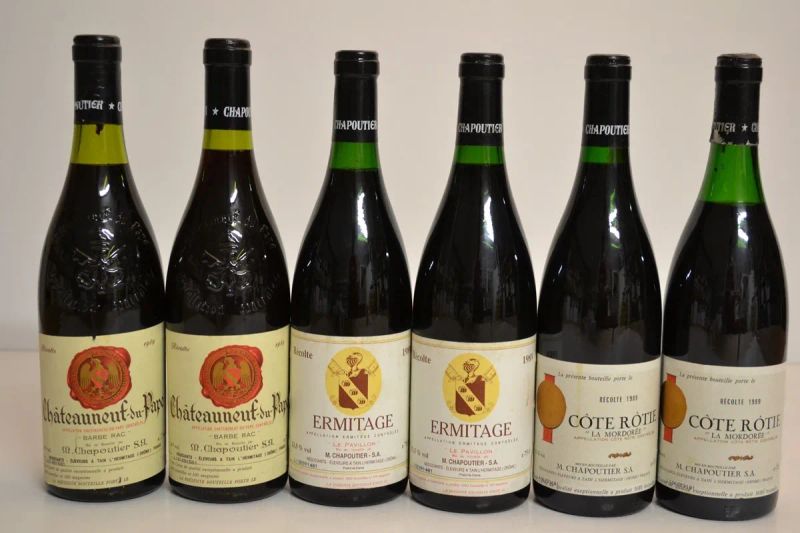 Selezione Domaine M. Chapoutier 1989  - Asta Una Prestigiosa Selezione di Vini e Distillati da Collezioni Private - Pandolfini Casa d'Aste