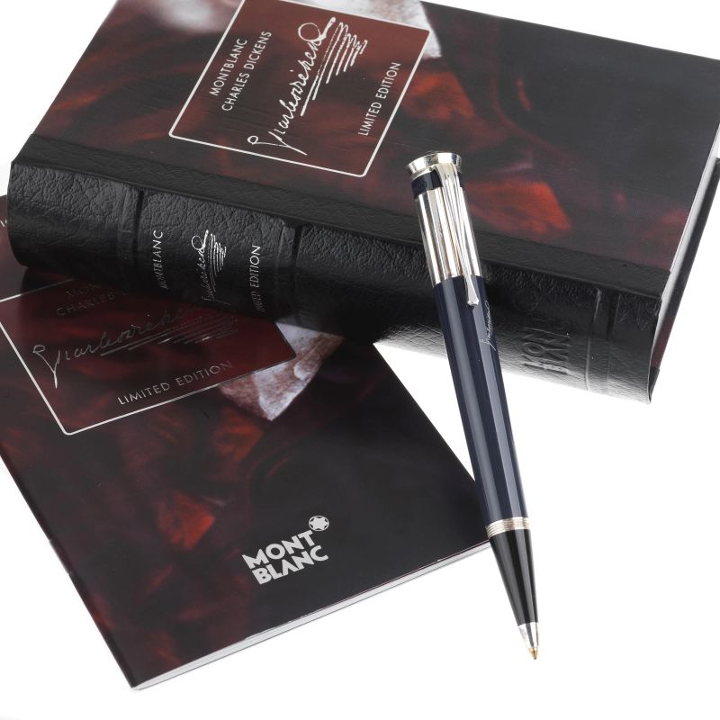 Montblanc :      MONTBLANC &quot;CHARLES DICKENS&quot; PENNA A SFERA SERIE SCRITTORI EDIZIONE LIMITATA N.10684/16000, ANNO 2001  - Auction TIMED AUCTION | WATCHES AND PENS - Pandolfini Casa d'Aste