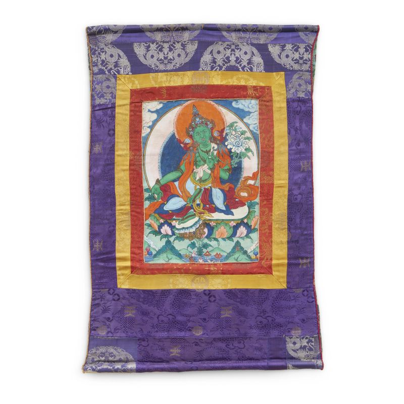 



A THANGKA DEPICTING GREEN TARA, TIBET, 19TH CENTURY   - Auction Asian Art | 东方艺术 - Pandolfini Casa d'Aste
