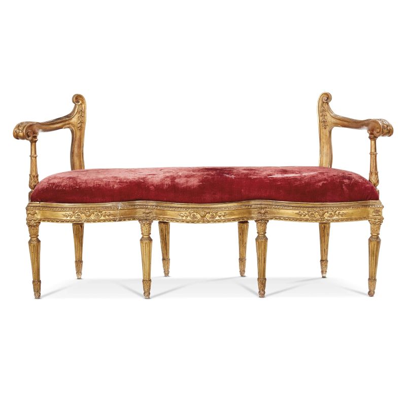 A ROMAN BENCH, 18TH CENTURY  - Auction FURNITURE, OBJECTS OF ART AND SCULPTURES FROM PRIVATE COLLECTIONS - Pandolfini Casa d'Aste