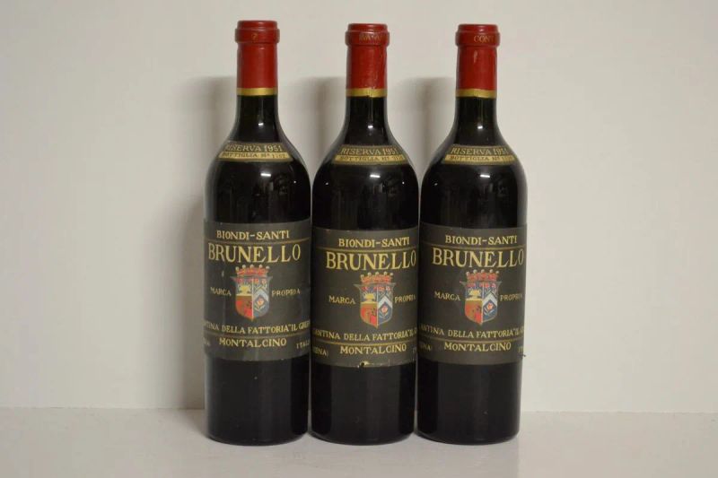 Brunello di Montalcino Riserva Biondi Santi 1951  - Asta Vini Pregiati e da Collezione - Pandolfini Casa d'Aste