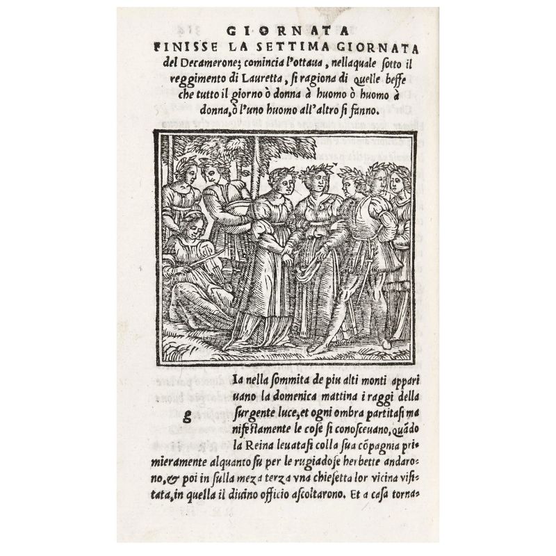 Boccaccio, Giovanni. Il Decamerone. Venezia, Bindoni, 1545.  - Auction BOOKS, MANUSCRIPTS AND AUTOGRAPHS - Pandolfini Casa d'Aste