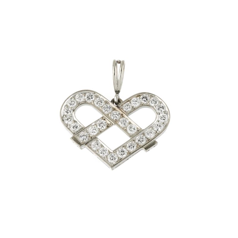 



DIAMOND HEART-SHAPED PENDANT IN 18KT WHITE GOLD   - Auction JEWELS - Pandolfini Casa d'Aste