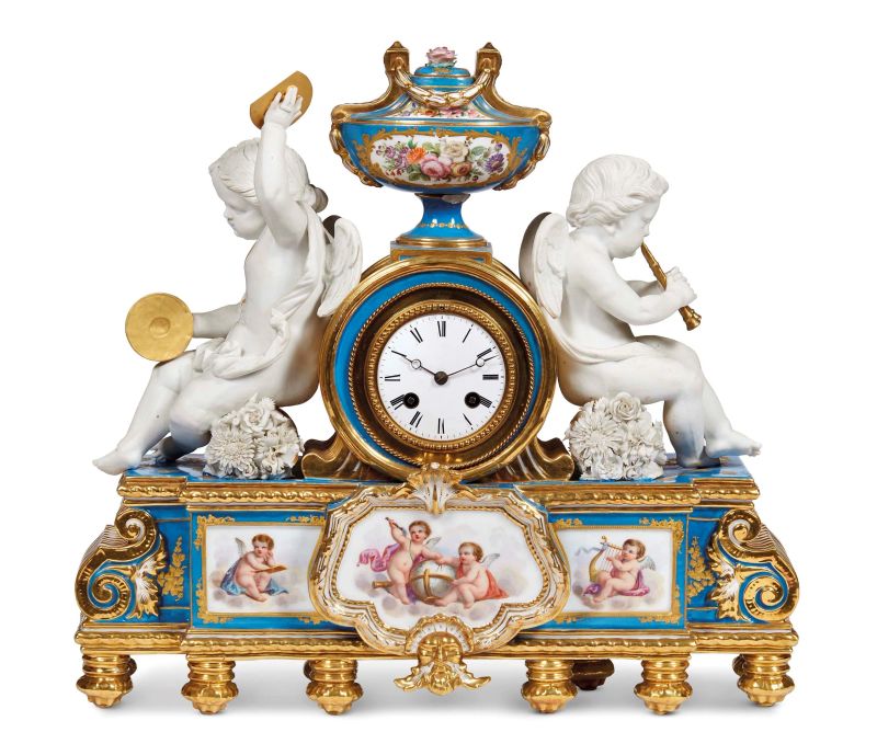      OROLOGIO DA CAMINO, FRANCIA, SECOLO XIX   - Auction European furniture and works of art - Pandolfini Casa d'Aste