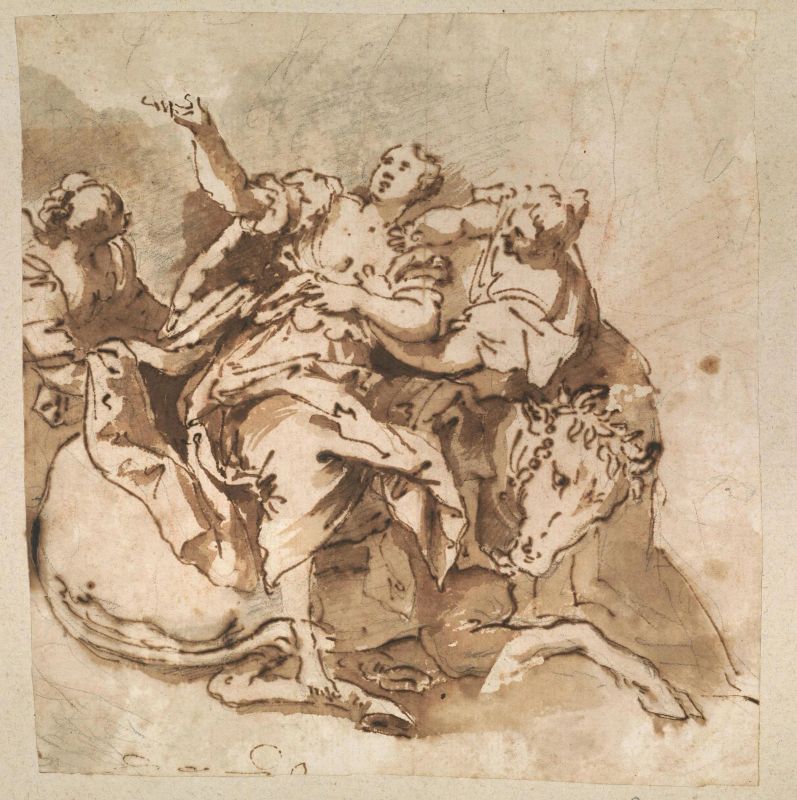 Scuola veneta, prima met&agrave; sec. sec. XVIII  - Auction Works on paper: 15th to 19th century drawings, paintings and prints - Pandolfini Casa d'Aste