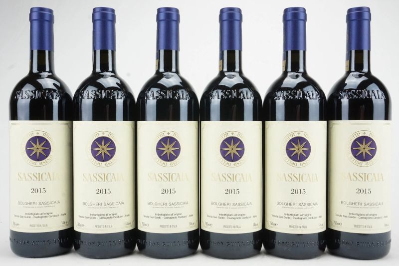      Sassicaia Tenuta San Guido 2015   - Auction Il Fascino e l'Eleganza - A journey through the best Italian and French Wines - Pandolfini Casa d'Aste