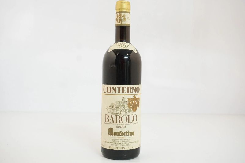      Barolo Monfortino Riserva Giacomo Conterno 1987   - Asta Vini Pregiati e Distillati da Collezione - Pandolfini Casa d'Aste