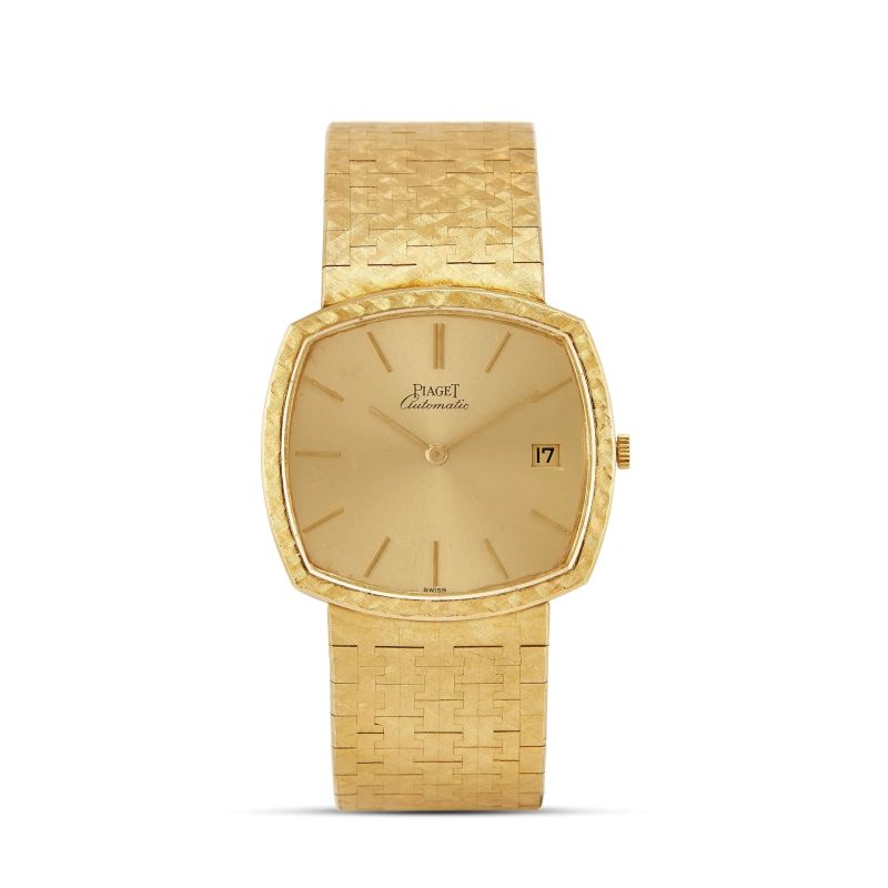 PIAGET AUTOMATIC YELLOW GOLD WRISTWATCH N. 1118XX  - Auction WATCHES AND PENS - Pandolfini Casa d'Aste