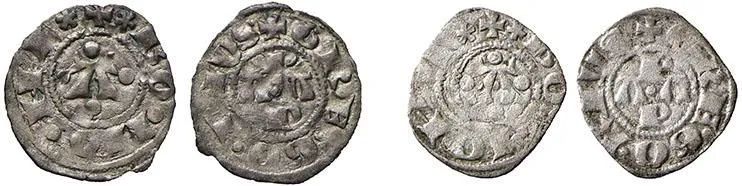 GREGORIO XI (Pierre Roger de Beaufort 1370 - 1378), DUE PICCIOLI  - Auction Collectible coins and medals. From the Middle Ages to the 20th century. - Pandolfini Casa d'Aste