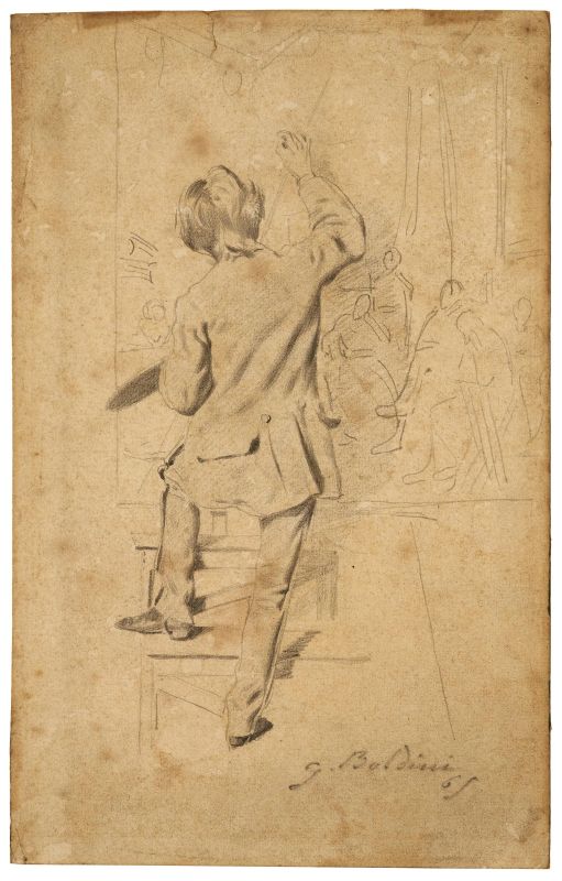 Giovanni Boldini   - Asta WORKS ON PAPER - Pandolfini Casa d'Aste