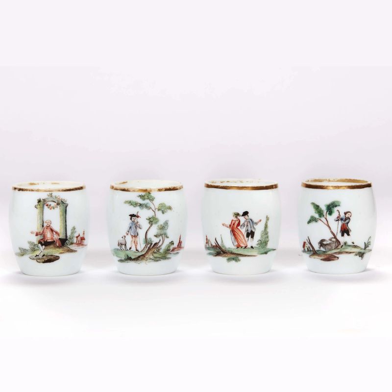 QUATTRO TAZZINE, VENETO, SECOLO XIX  - Auction TIMED AUCTION | A HUNDRED COLLECTABLE CUPS - Pandolfini Casa d'Aste