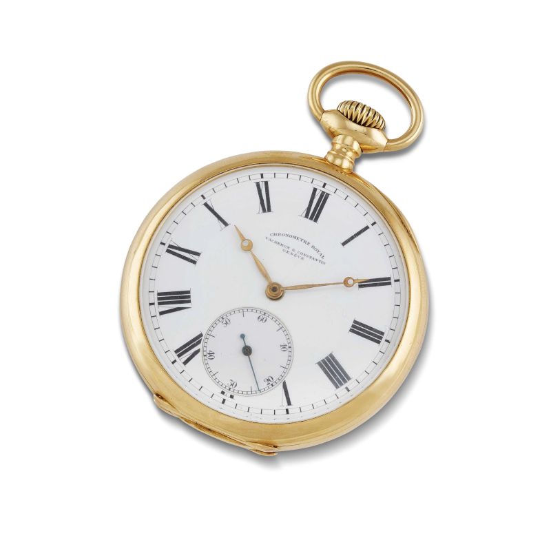 Vacheron Constantin : VACHERON &amp; CONSTANTIN CHRONOMETRE ROYAL YELLOW GOLD POCKET WATCH N. 2189XX  - Auction WRISTWATCHES - Pandolfini Casa d'Aste