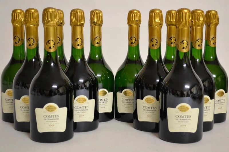 Comtes de Champagne Blanc de Blancs Taittinger 2005  - Asta La passione di una vita. Vini pregiati dalla cantina dell' Enoteca Marcucci - Pandolfini Casa d'Aste
