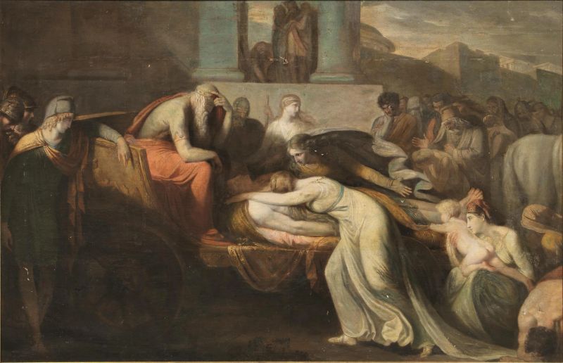  Scuola neoclassica, fine sec. XVIII -inizi sec. XIX  - Auction 15th to 20th century paintings - Pandolfini Casa d'Aste