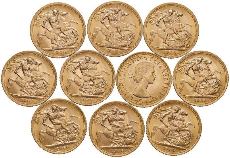 GRAN BRETAGNA. DIECI STERLINE  - Auction COINS  OF MILAN, HOUSE OF SAVOY, ZECCHINI AND GOLD OSELLE OF VENICE - Pandolfini Casa d'Aste