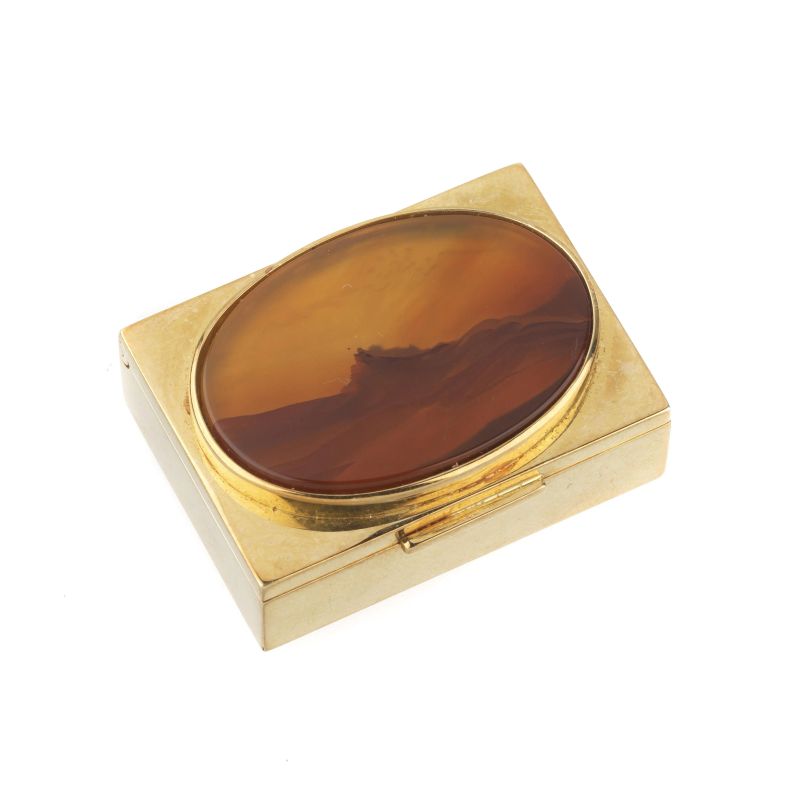 HARD STONE PILLBOX IN 18KT YELLOW GOLD  - Auction TIMED AUCTION | FINE JEWELS - Pandolfini Casa d'Aste