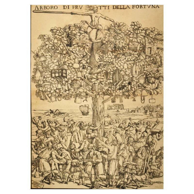 ALBERO DI FRUTTI DELLA FORTUNA, SEC. XIX  - Asta STAMPE E DISEGNI DAL XV AL XIX SECOLO - Pandolfini Casa d'Aste