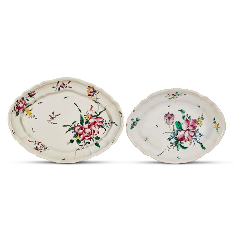 



TWO ANTONIO FERRETTI TRAYS, LODI, CIRCA 1775  - Auction CERAMICS. MAJOLICA AND PORCELAIN FROM THE RENAISSANCE TO THE 18TH CENTURY - Pandolfini Casa d'Aste