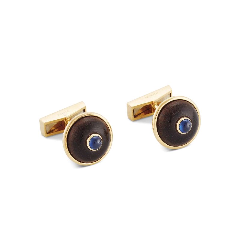 Boucheron : BOUCHERON DISC-SHAPED CUFFLINKS IN 18KT YELLOW GOLD  - Auction JEWELS - Pandolfini Casa d'Aste