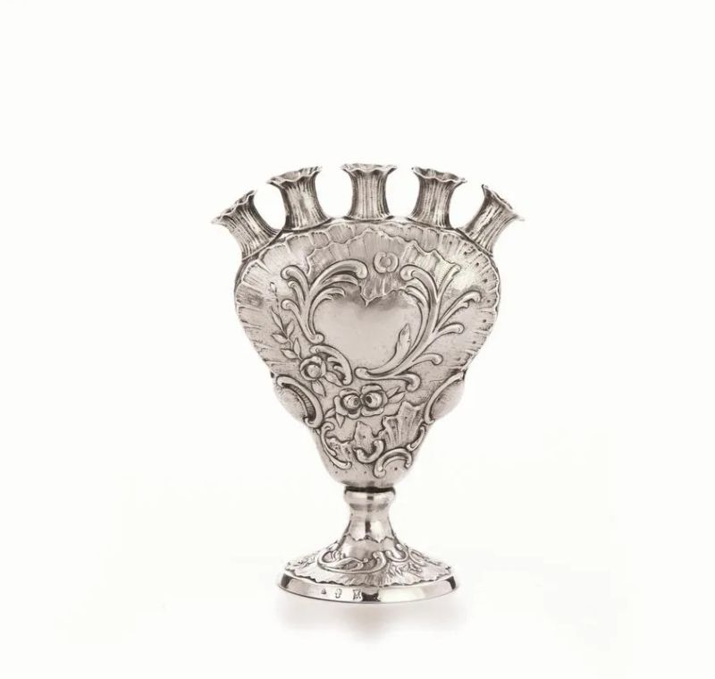 VASETTO PORTA FIORI, OLANDA, SECOLO XIX  - Auction ITALIAN, RUSSIAN AND EUROPEAN SILVER - Pandolfini Casa d'Aste