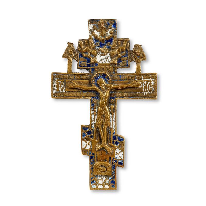 



Russia, 19th century, Cross, bronze and enamel  - Auction PLAQUETTES, MEDALS, AND SMALL BRONZE SCULPTURES FROM THE COLLECTION OF MARIO SCAGLIA AND OTHER PROVENANCES - Pandolfini Casa d'Aste