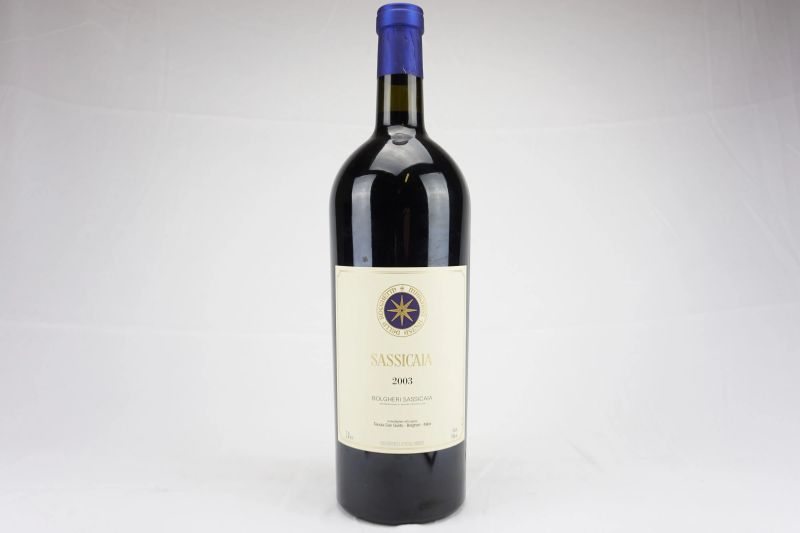      Sassicaia Tenuta San Guido 2003   - Auction Il Fascino e l'Eleganza - A journey through the best Italian and French Wines - Pandolfini Casa d'Aste