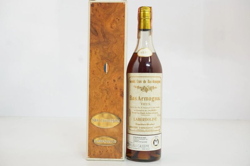      Bas Armagnac Vieux du Domaine de Jaurrey Laberdolive 1954   - Asta Vini Pregiati e Distillati da Collezione - Pandolfini Casa d'Aste