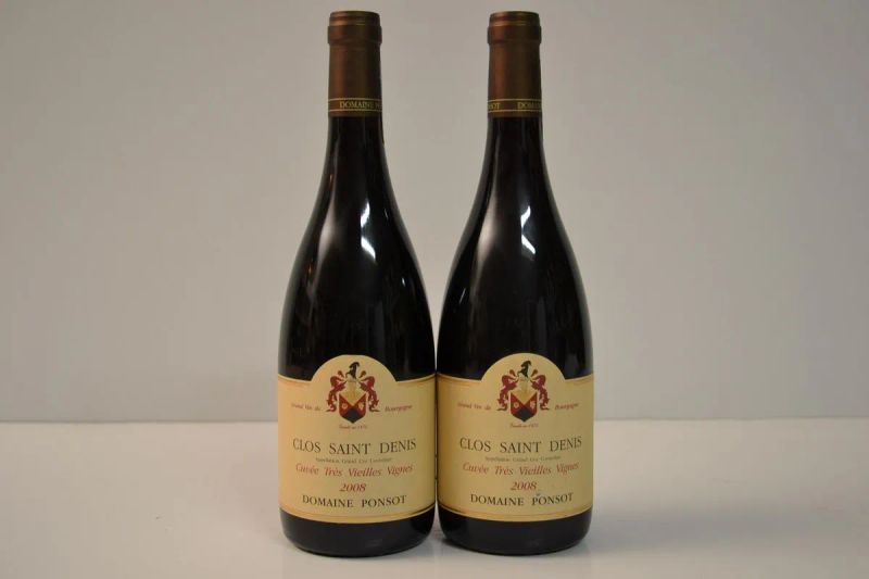 *Clos Saint-Denis Cuvee Tres Vieilles Vignes Domaine Ponsot 2008  - Asta Vini e distillati da collezione da cantine selezionate - Pandolfini Casa d'Aste