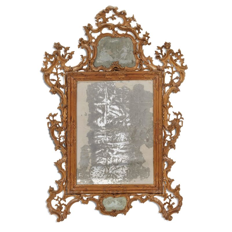 A LARGE VENETIAN MIRROR, 18TH CENTURY  - Auction FURNITURE AND WORKS OF ART FROM PRIVATE COLLECTIONS - Pandolfini Casa d'Aste