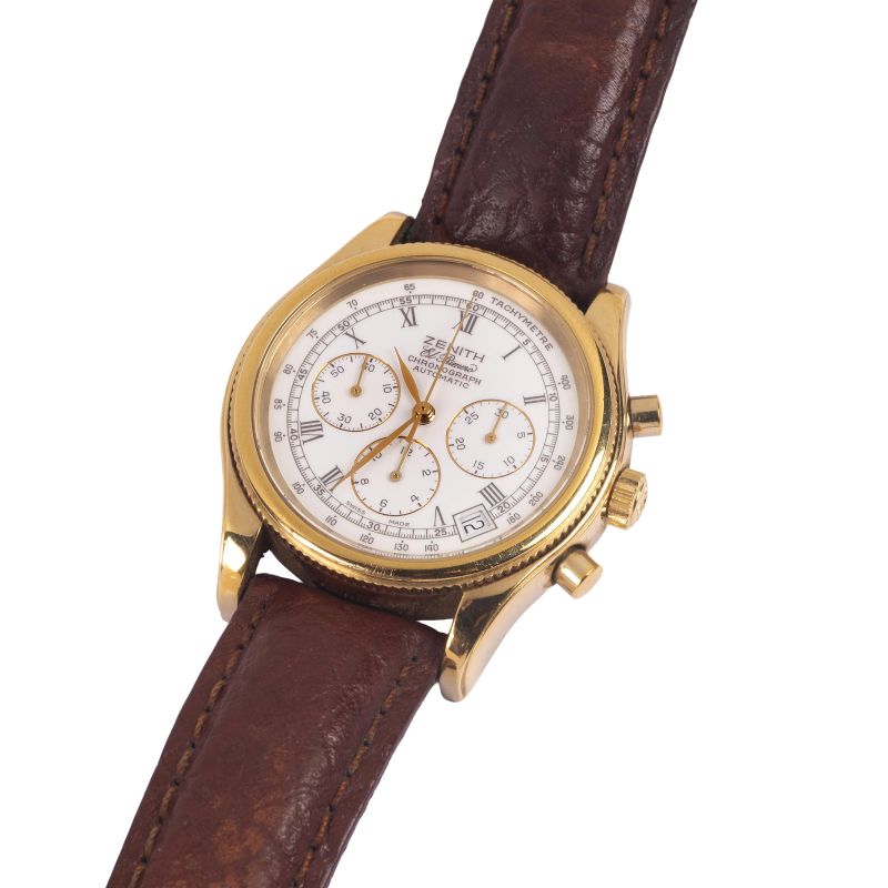 Zenith : ZENITH EL PRIMERO PLACCATO ORO REF. 20-0210.400  - Asta ARCADE |  OROLOGI E PENNE DA COLLEZIONE - Pandolfini Casa d'Aste