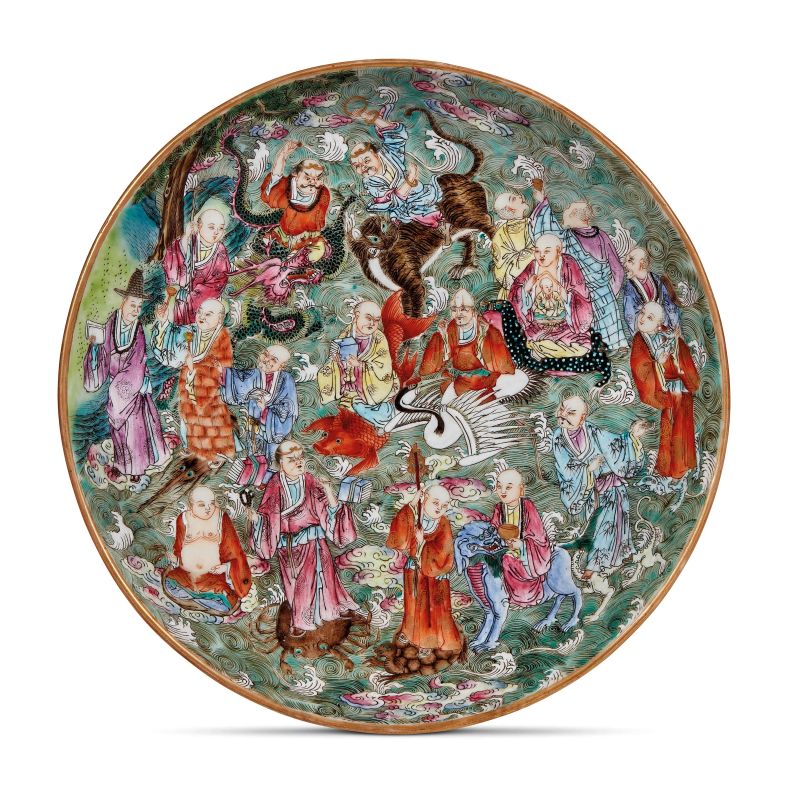 FAMILLE ROSE PORCELAIN DISH, CHINA, QING DYNASTY, 20TH   - Auction Asian Art | 东方艺术 - Pandolfini Casa d'Aste