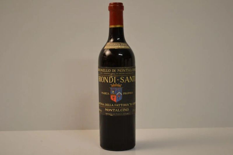 Brunello di Montalcino Riserva Biondi Santi 1955                            - Asta Vini e distillati da collezione da cantine selezionate - Pandolfini Casa d'Aste