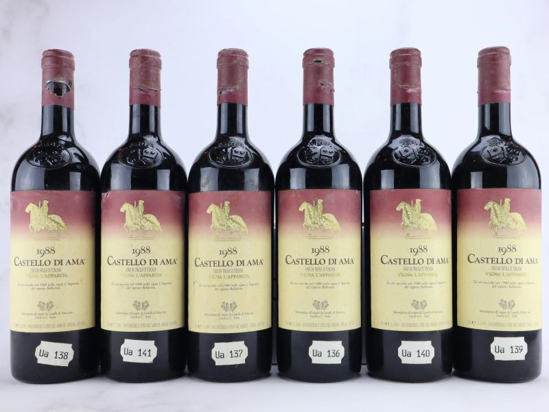 



L&rsquo;Apparita Castello di Ama 1988  - Asta ALCHIMIA - Vini Pregiati e da Collezione - Pandolfini Casa d'Aste