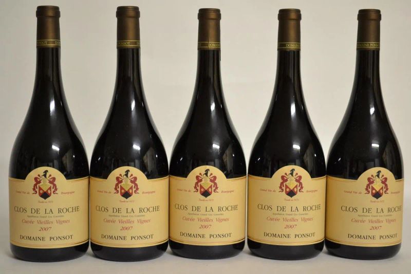 Clos De La Roche Cuvee Vieilles Vignes Domaine Ponsot 2007                   - Asta La passione di una vita. Vini pregiati dalla cantina dell' Enoteca Marcucci - Pandolfini Casa d'Aste