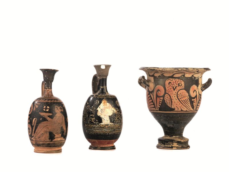 DUE LEKYTHOI E CRATERE  - Auction antiquities - Pandolfini Casa d'Aste