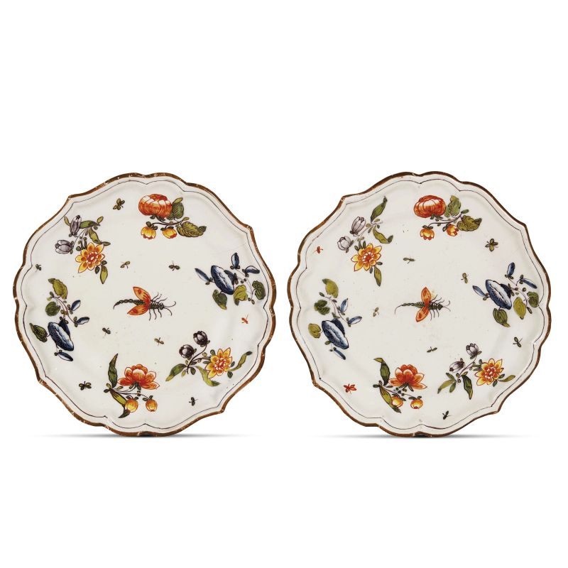 A PAIR OF FELICE CLERICI DISHES, MILAN, CIRCA 1760  - Auction MAJOLICA AND PORCELAIN FROM THE RENAISSANCE TO THE 19TH CENTURY - Pandolfini Casa d'Aste