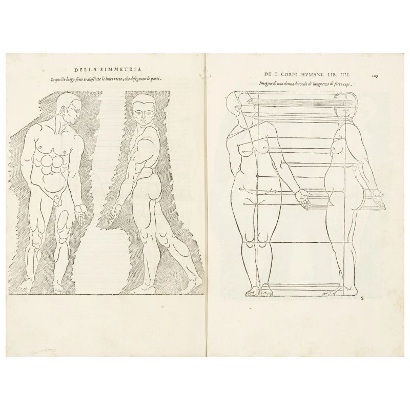 Dürer, Albrecht. Della simmetria dei corpi umani. Venezia, Nicolini, 1591.  - Asta LIBRI, MANOSCRITTI, AUTOGRAFI E STAMPE - Pandolfini Casa d'Aste