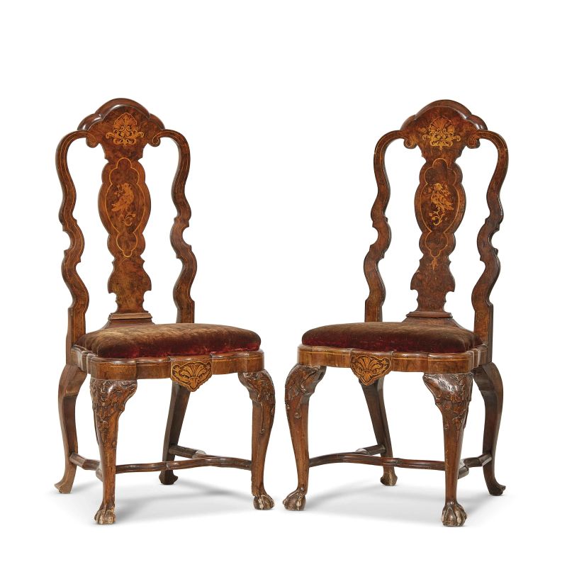 A PAIR OF DUTCH CHAIRS, 19TH CENTURY  - Auction FURNITURE, OBJECTS OF ART AND SCULPTURES FROM PRIVATE COLLECTIONS - Pandolfini Casa d'Aste