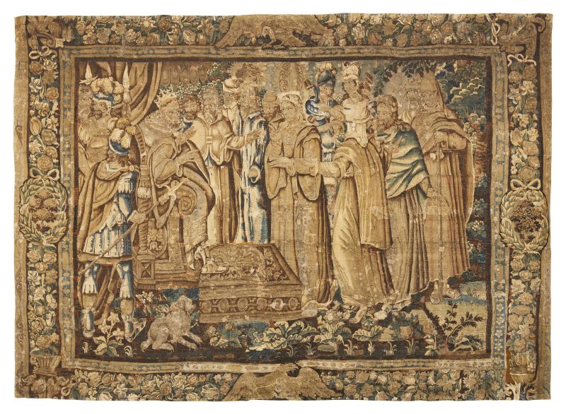 A FLEMISH TAPESTRY, 17TH CENTURY  - Auction furniture and works of art - Pandolfini Casa d'Aste