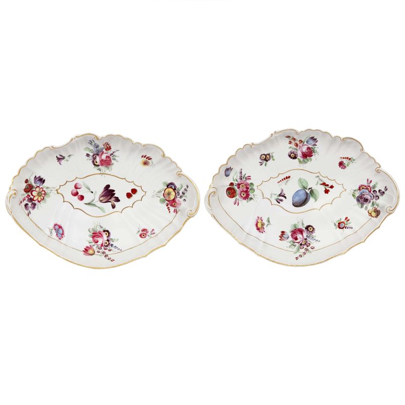 A PAIR OF GINORI SERVING DISHES (MARESCIALLE), DOCCIA, CIRCA 1780  - Auction ONLINE AUCTION | CERAMICA. MAIOLICHE E PORCELLANE DAL XVI AL XIX SECOLO - Pandolfini Casa d'Aste