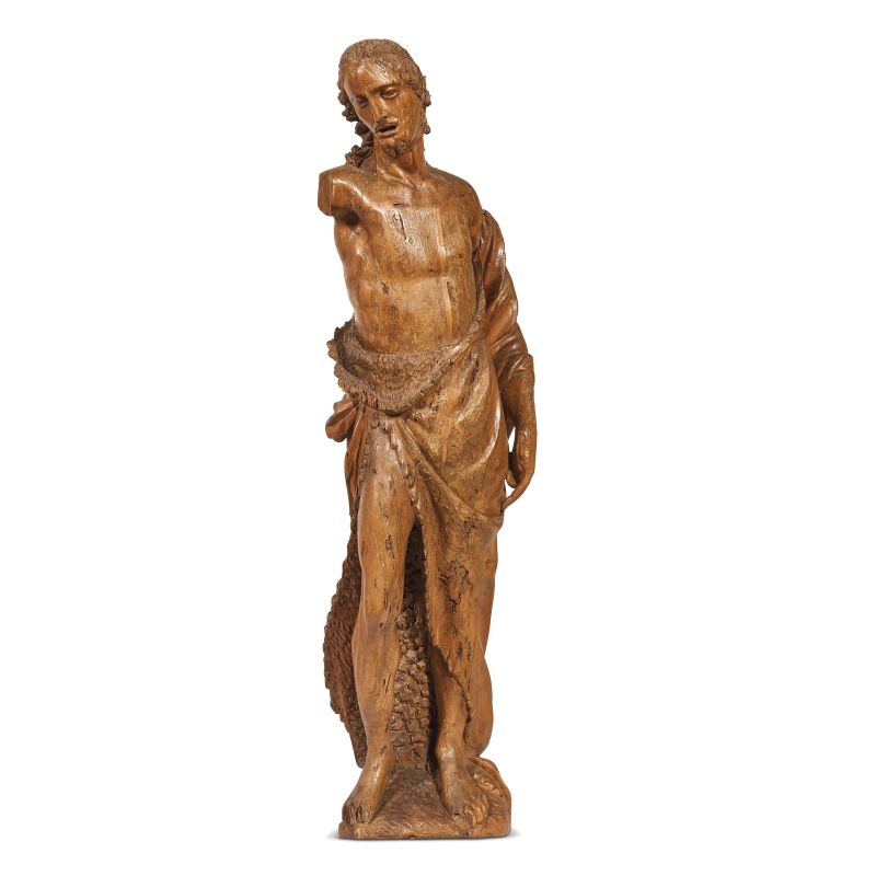 A TUSCAN SCULPTURE OF SAINT JOHN BAPTIST, 17TH CENTURY  - Auction FURNITURE, OBJECTS OF ART AND SCULPTURES FROM PRIVATE COLLECTIONS - Pandolfini Casa d'Aste