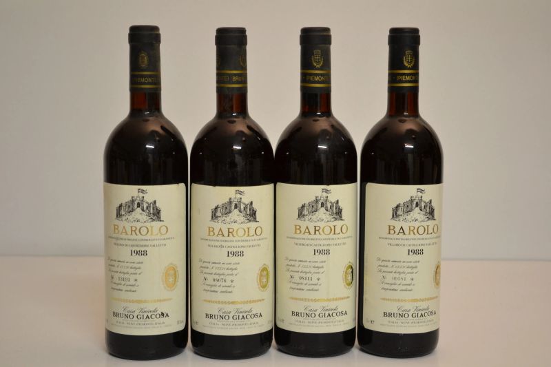 Barolo Villero di Castiglione Falletto Etichetta Bianca Bruno Giacosa 1988  - Auction A Prestigious Selection of Wines and Spirits from Private Collections - Pandolfini Casa d'Aste