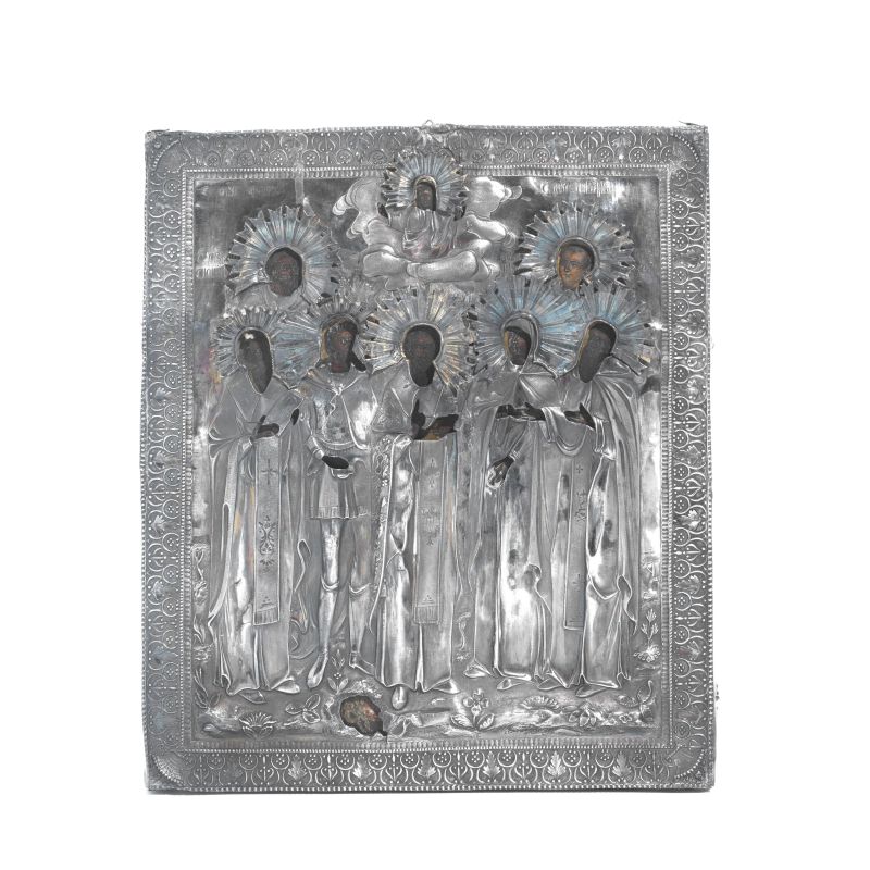 ICON, ST PETERSBURG, 1820, ASSAYER MIKHAIL MIKHAILOVICH KARPINSKY  - Auction ITALIAN AND EUROPEAN SILVER - Pandolfini Casa d'Aste