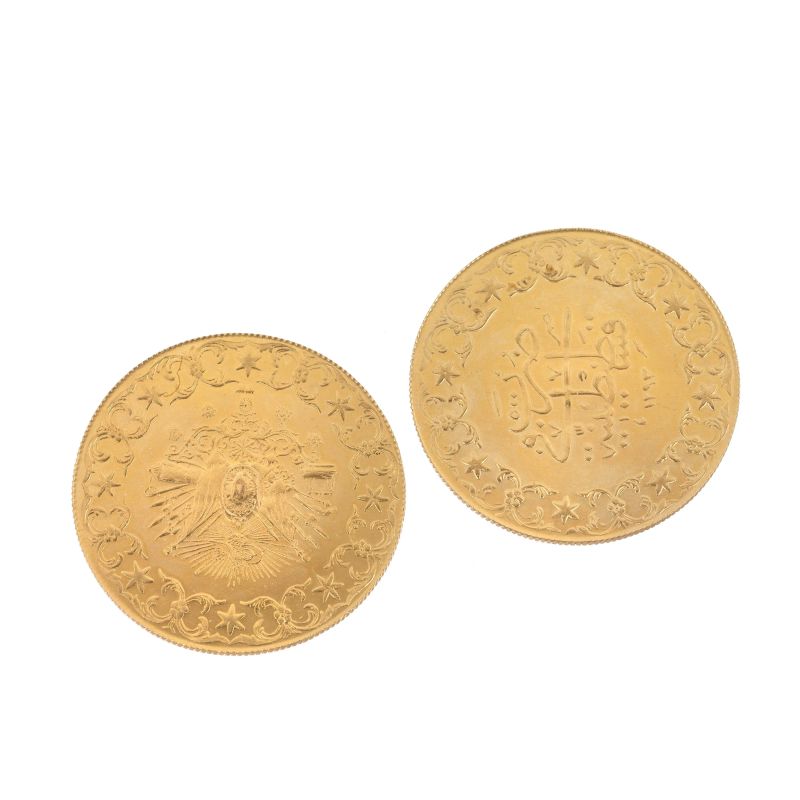 



TWO BIG TURKISH COINS IN GOLD  - Auction GIOIELLI - Pandolfini Casa d'Aste