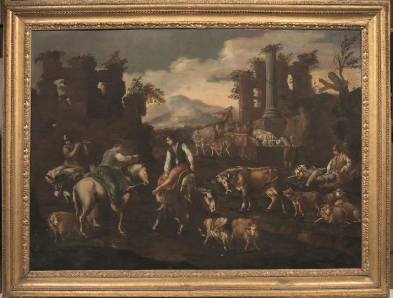 Scuola napoletana, secc. XVII-XVIII  - Auction 19th century Paintings - II - Pandolfini Casa d'Aste