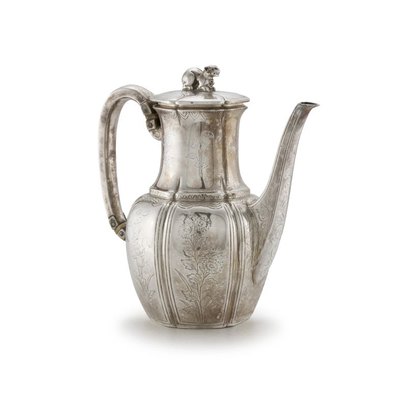 A SILVER TEA POT, PARIS, BEGINNING OF 20TH CENTURY, MARKS OF ODIOT  - Auction Italian and european silvers - Pandolfini Casa d'Aste