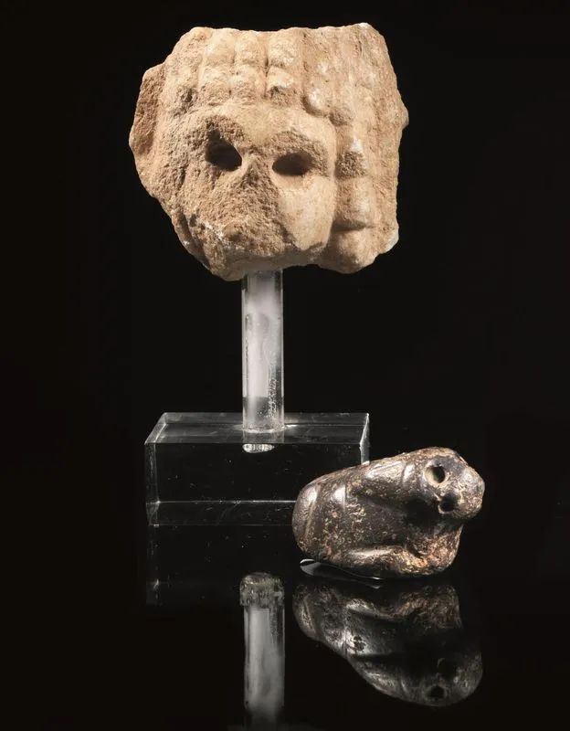 TESTA DI DIVINIT&Agrave; MESOPOTAMICA  - Asta Reperti Archeologici - Pandolfini Casa d'Aste