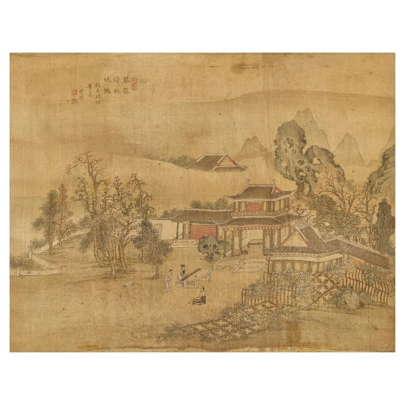 A PAINTING ON SILK, CHINA, QING DYNASTY, 19TH-20TH CENTURY  - Auction Asian Art | &#19996;&#26041;&#33402;&#26415; - Pandolfini Casa d'Aste