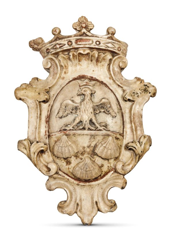 A NORTHERN ITAY ARMORIAL PANEL, 17TH CENTURY  - Auction ONLINE AUCTION | ARREDARE CON STILE. MOBILI E OGGETTI D'ARTE - Pandolfini Casa d'Aste